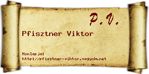 Pfisztner Viktor névjegykártya